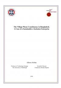 The Village Phone Constituency in Bangladesh. A Case of Sustainable e-Inclusion Enterprise