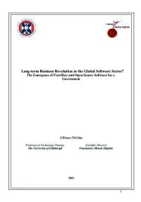 A Long-term Business Revolution in the Global Software Sector? The Emergence of Free/libre and Open Source Software for e-Government