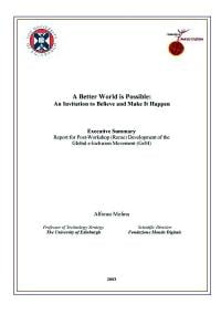 A Better World is Possible