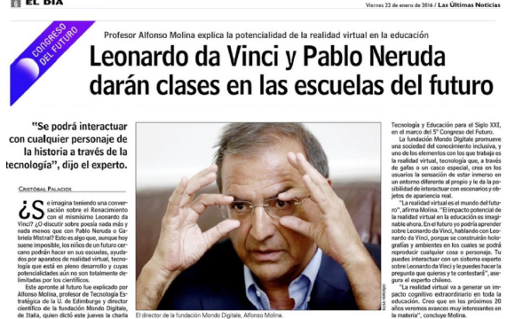 Leonardo Da Vinci y Pablo Neruda daràn clases en las escuelas del futuro
