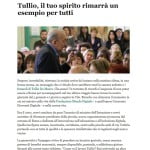 Tullio, il tuo spirito rimarrà un esempio per tutti