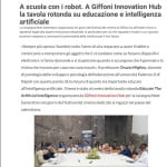 A scuola con i robot. A Giffoni Innovation Hub la tavola rotonda su educazione e intelligenza artificiale